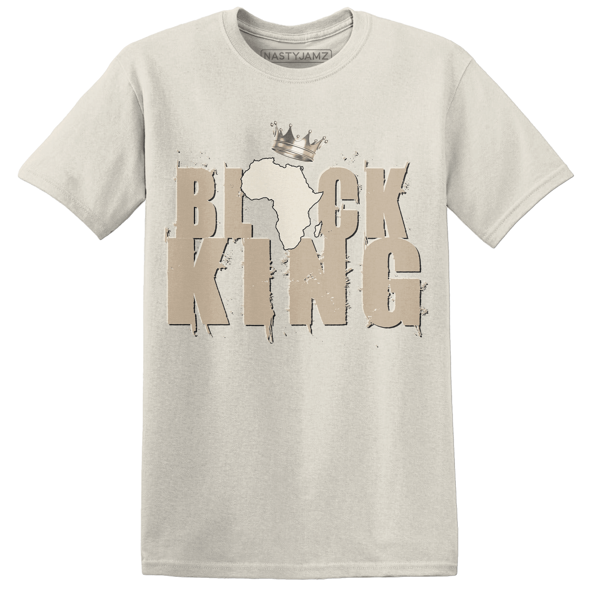 Latte 1s T Shirt Match Black King Crown - NastyJamz