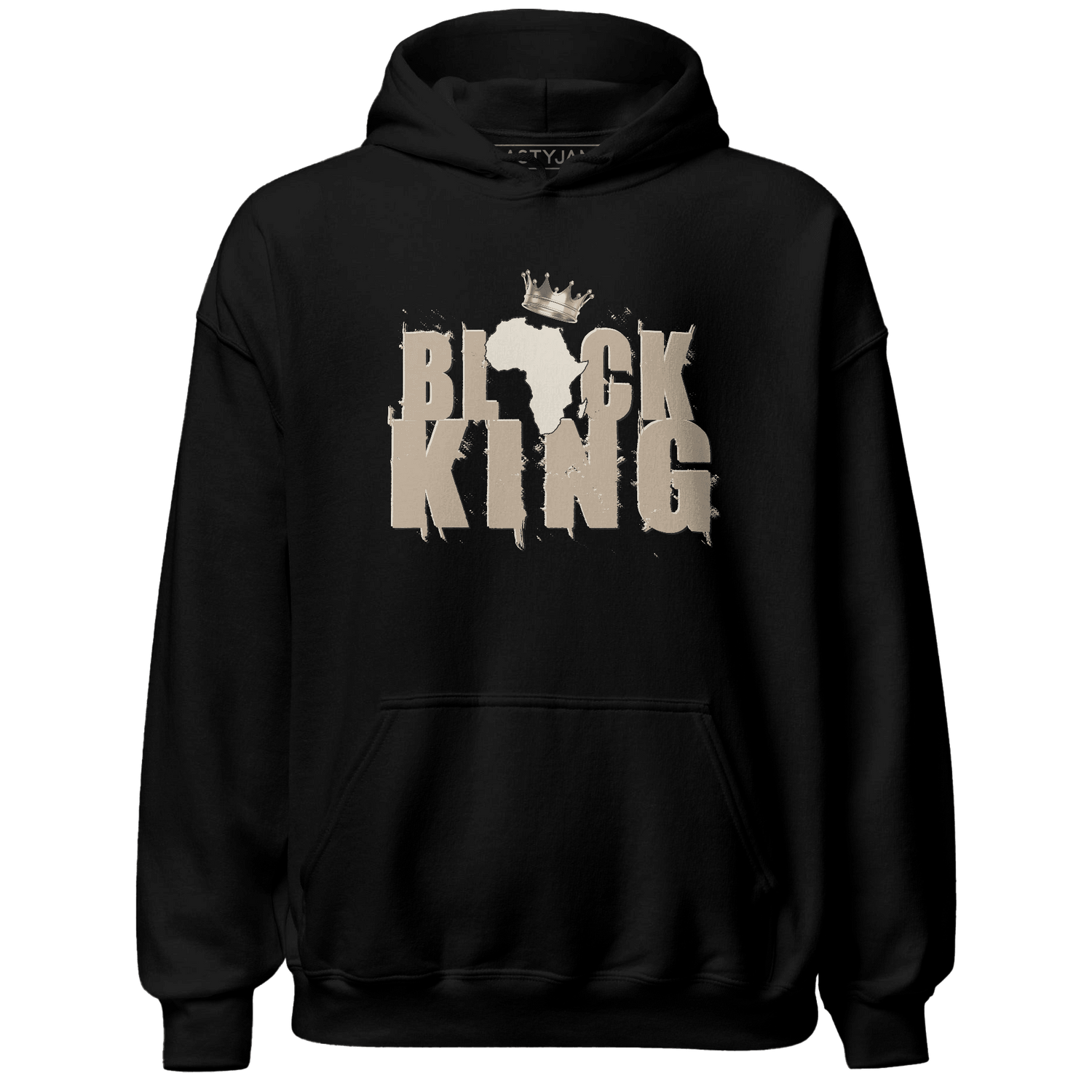 Latte 1s Hoodie Match Black King Crown - NastyJamz