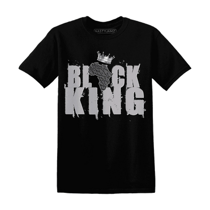 Cement-Grey-3s-T-Shirt-Match-Black-King-Crown