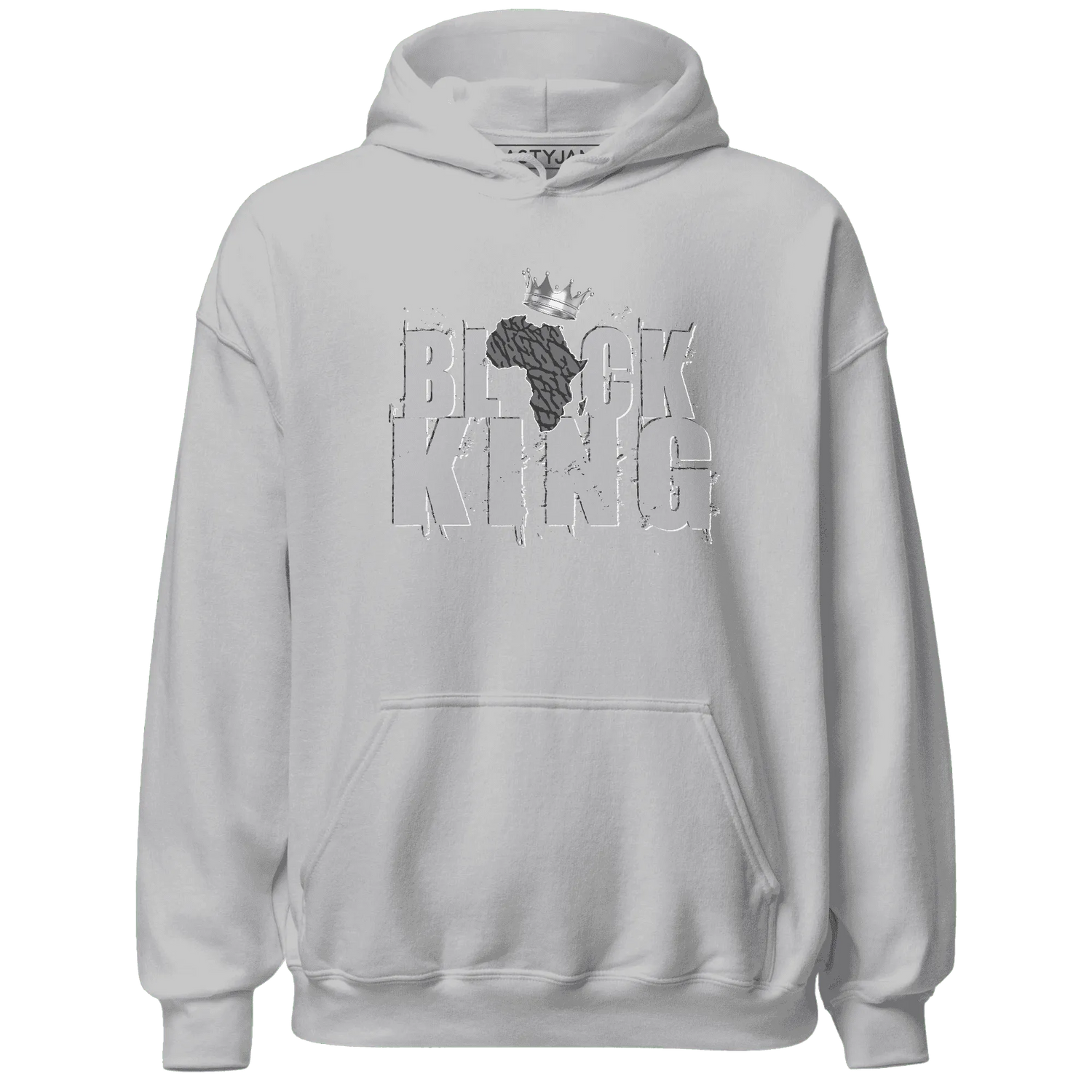 Cement-Grey-3s-Hoodie-Match-Black-King-Crown