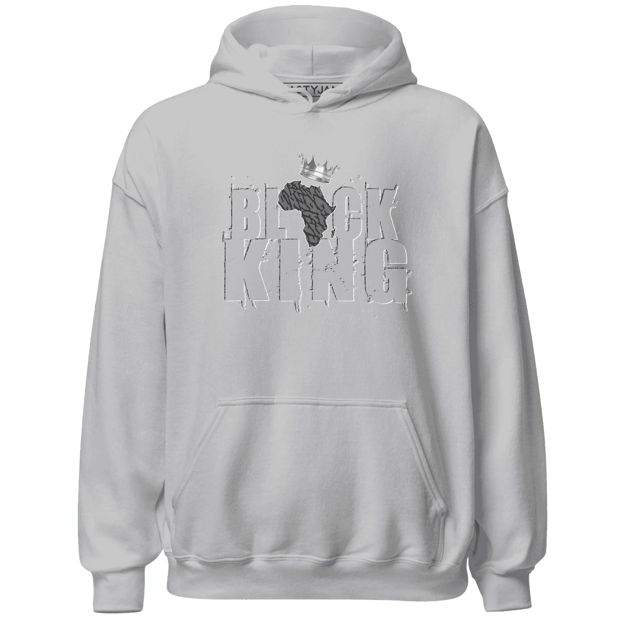 Cement-Grey-3s-Hoodie-Match-Black-King-Crown