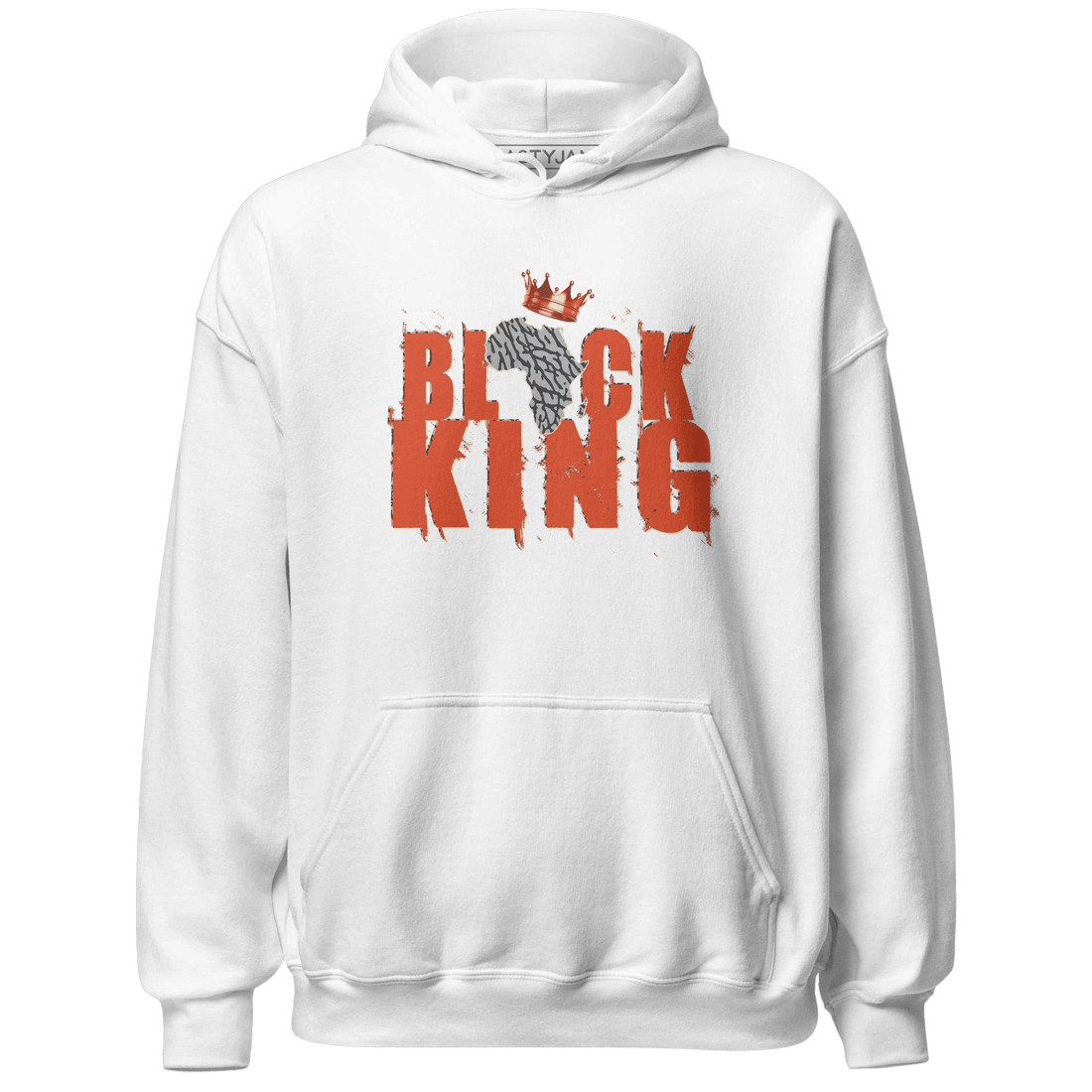 Georgia Peach 3s Hoodie Match Black King Crown - NastyJamz