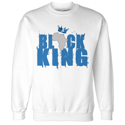 Industrial Blue 4s Sweatshirt Match Black King Crown - NastyJamz