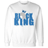 Industrial Blue 4s Sweatshirt Match Black King Crown - NastyJamz