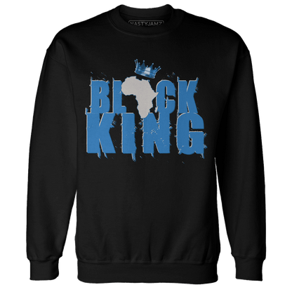 Industrial Blue 4s Sweatshirt Match Black King Crown - NastyJamz