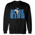 Industrial Blue 4s Sweatshirt Match Black King Crown - NastyJamz