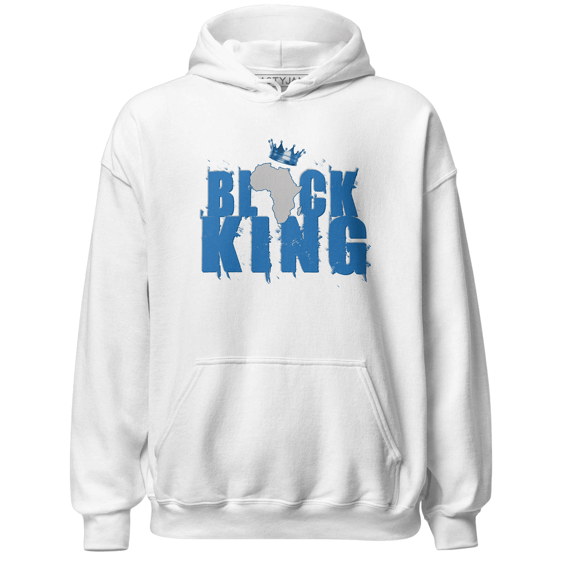 Industrial Blue 4s Hoodie Match Black King Crown - NastyJamz