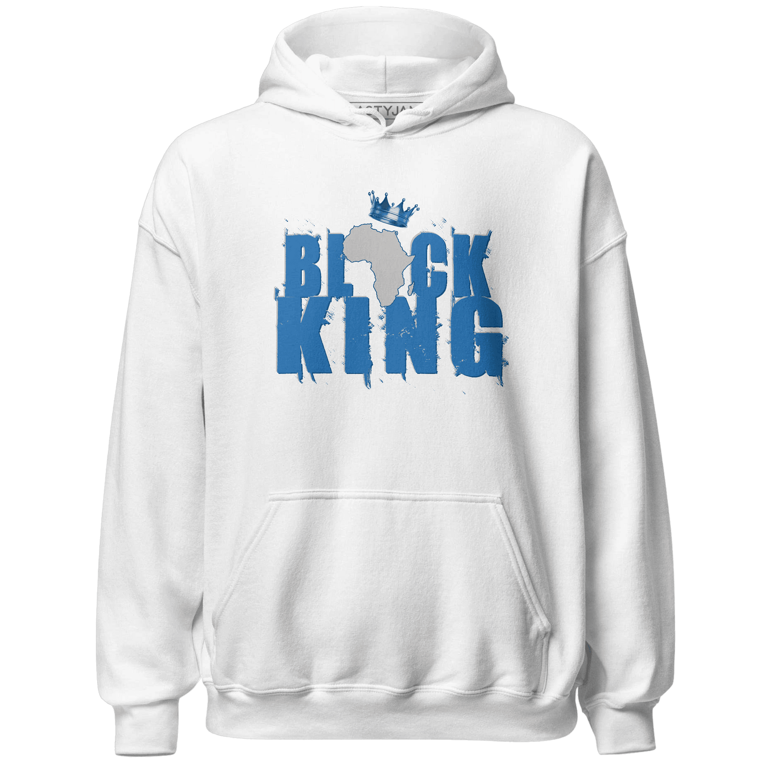 Industrial Blue 4s Hoodie Match Black King Crown - NastyJamz