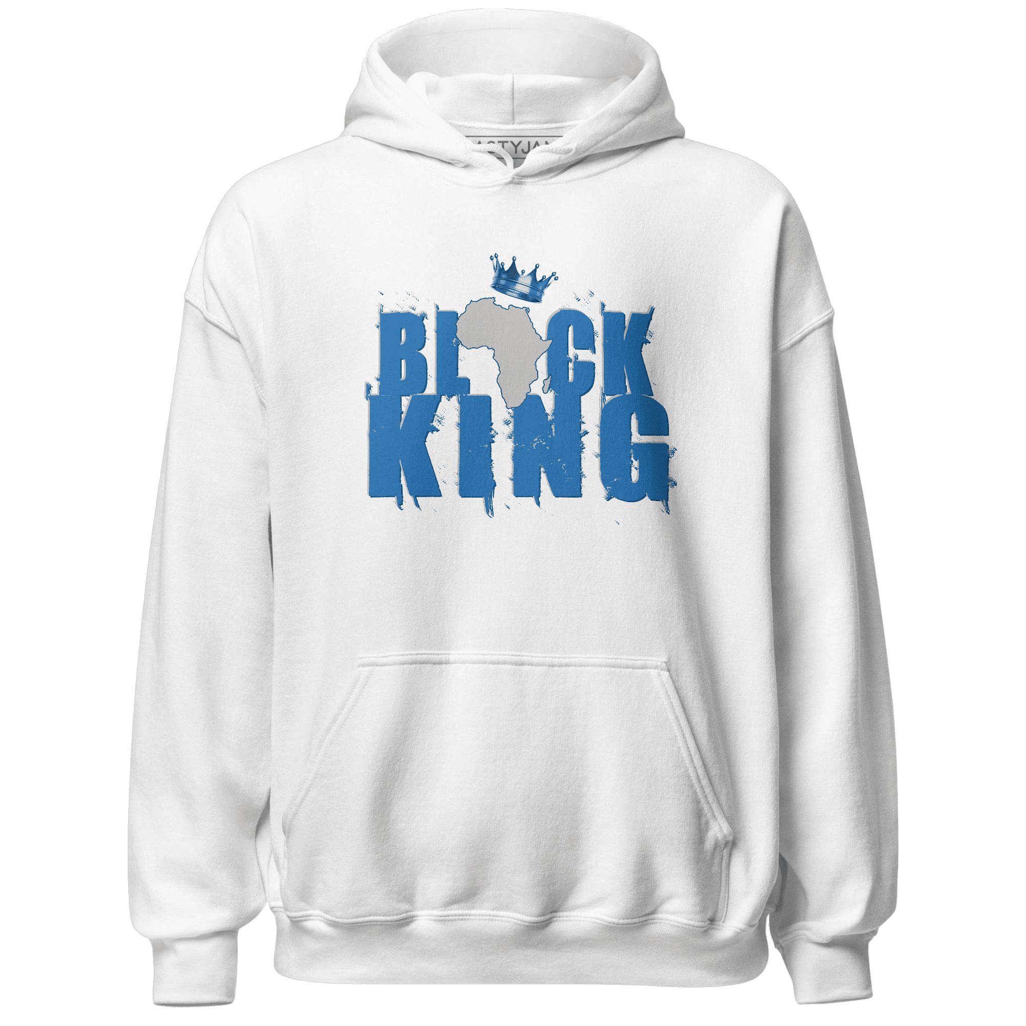 Industrial Blue 4s Hoodie Match Black King Crown - NastyJamz