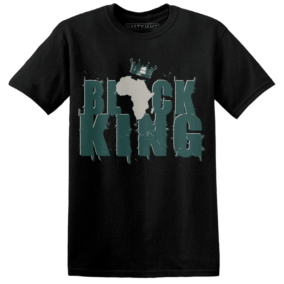 Oxidized Green 4s T Shirt Match Black King Crown - NastyJamz