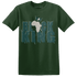 Oxidized Green 4s T Shirt Match Black King Crown - NastyJamz