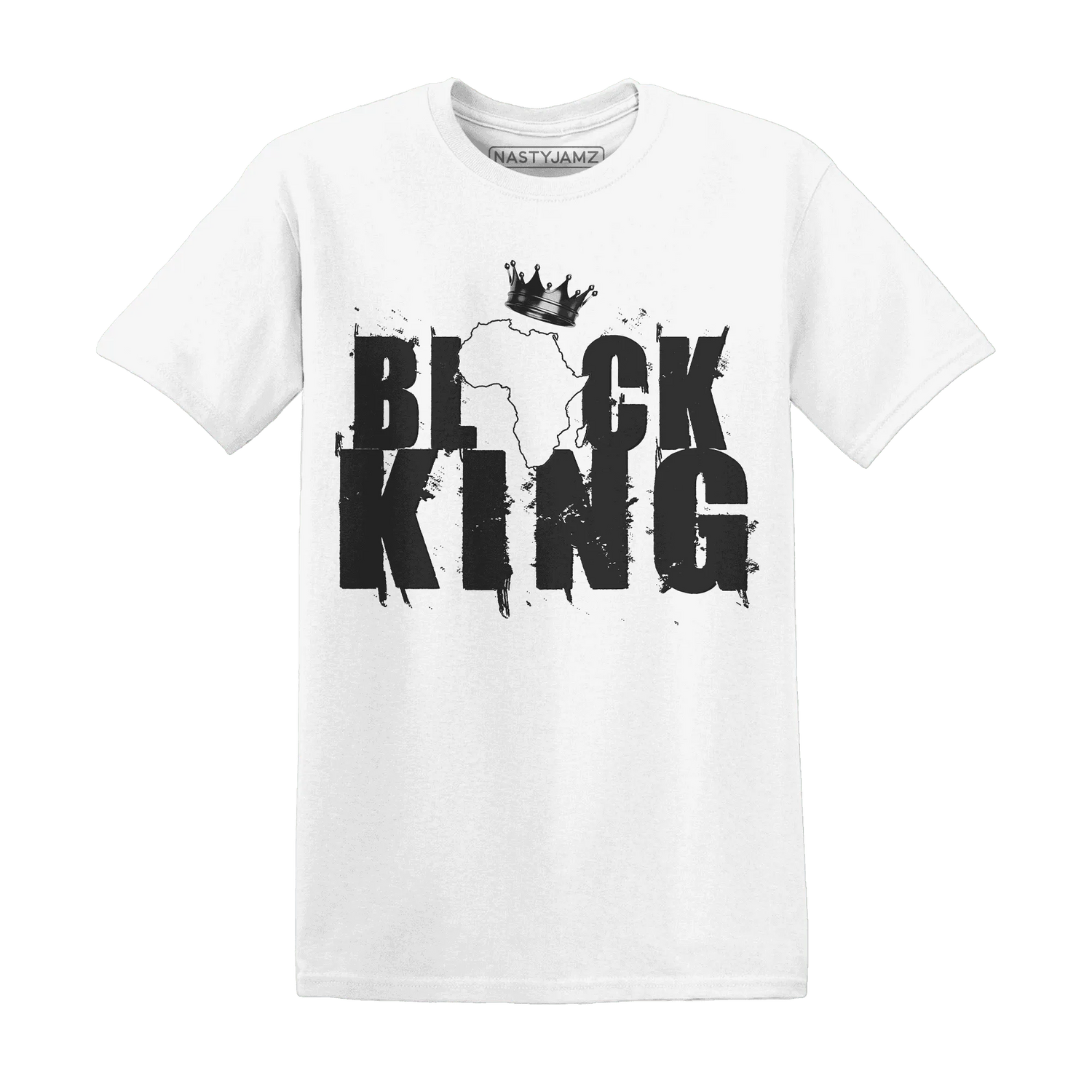 White-Thunder-4s-T-Shirt-Match-Black-King-Crown