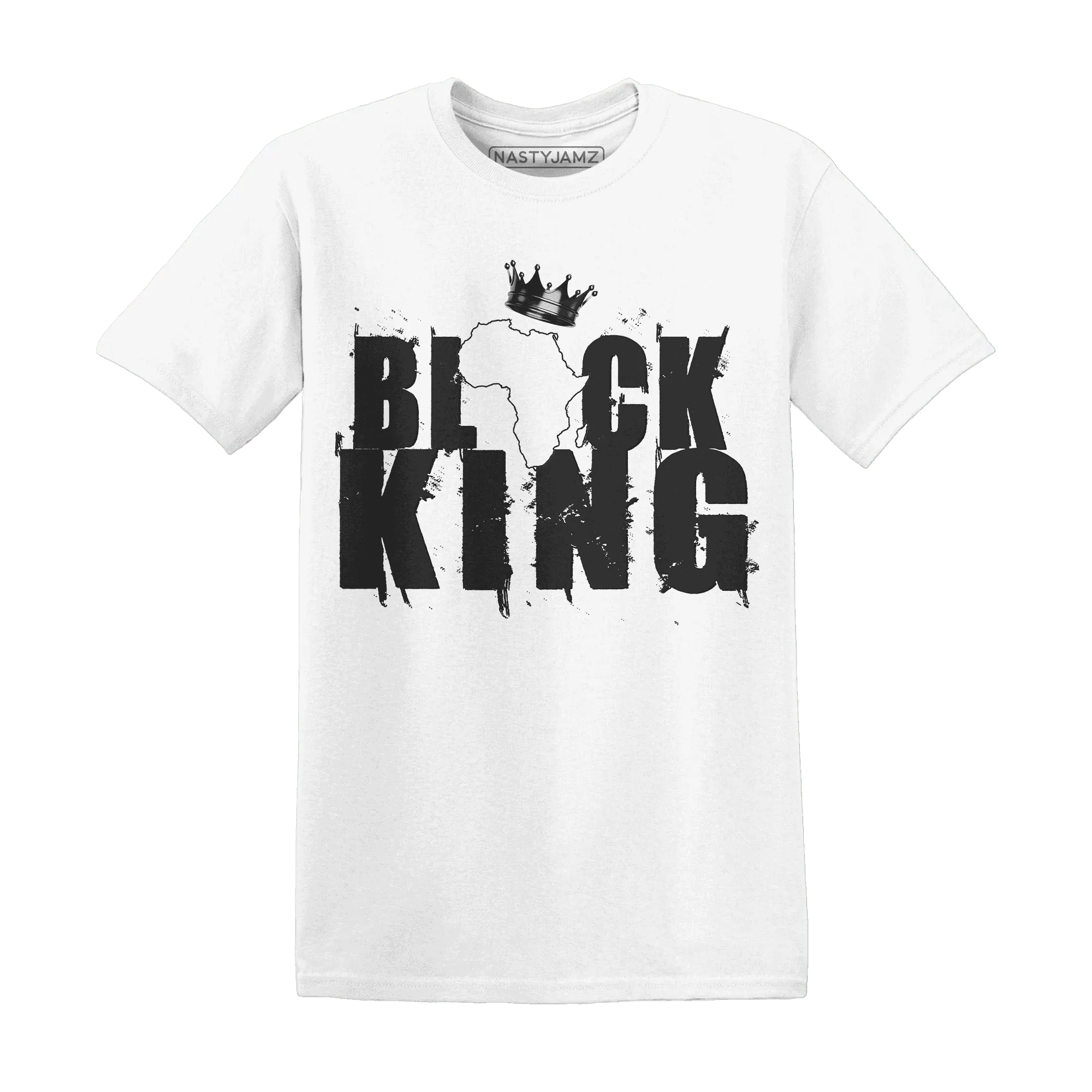 White-Thunder-4s-T-Shirt-Match-Black-King-Crown