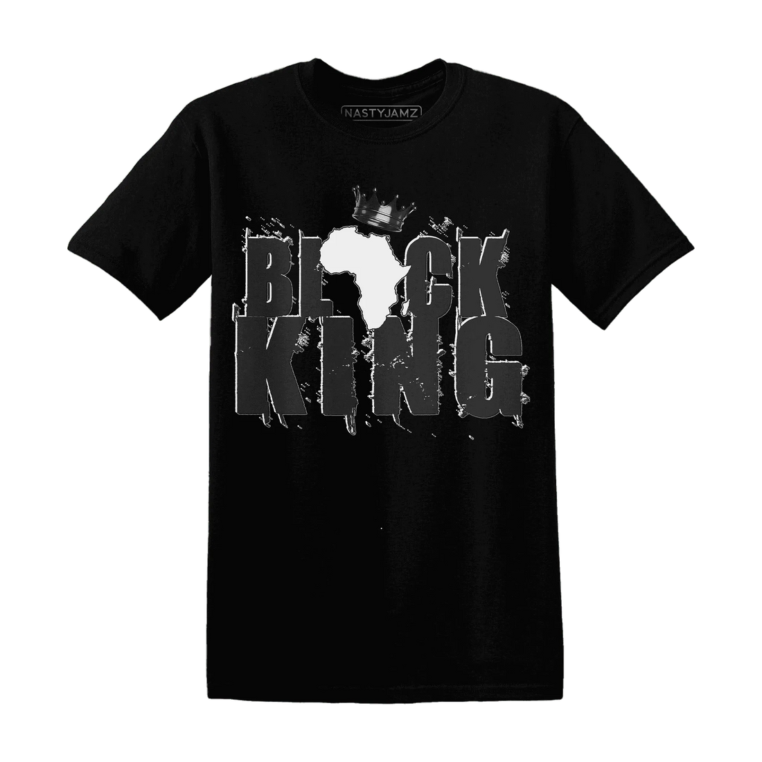 White-Thunder-4s-T-Shirt-Match-Black-King-Crown