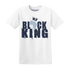 White-Navy-6s-T-Shirt-Match-Black-King-Crown