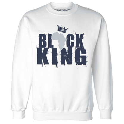 White-Navy-6s-Sweatshirt-Match-Black-King-Crown