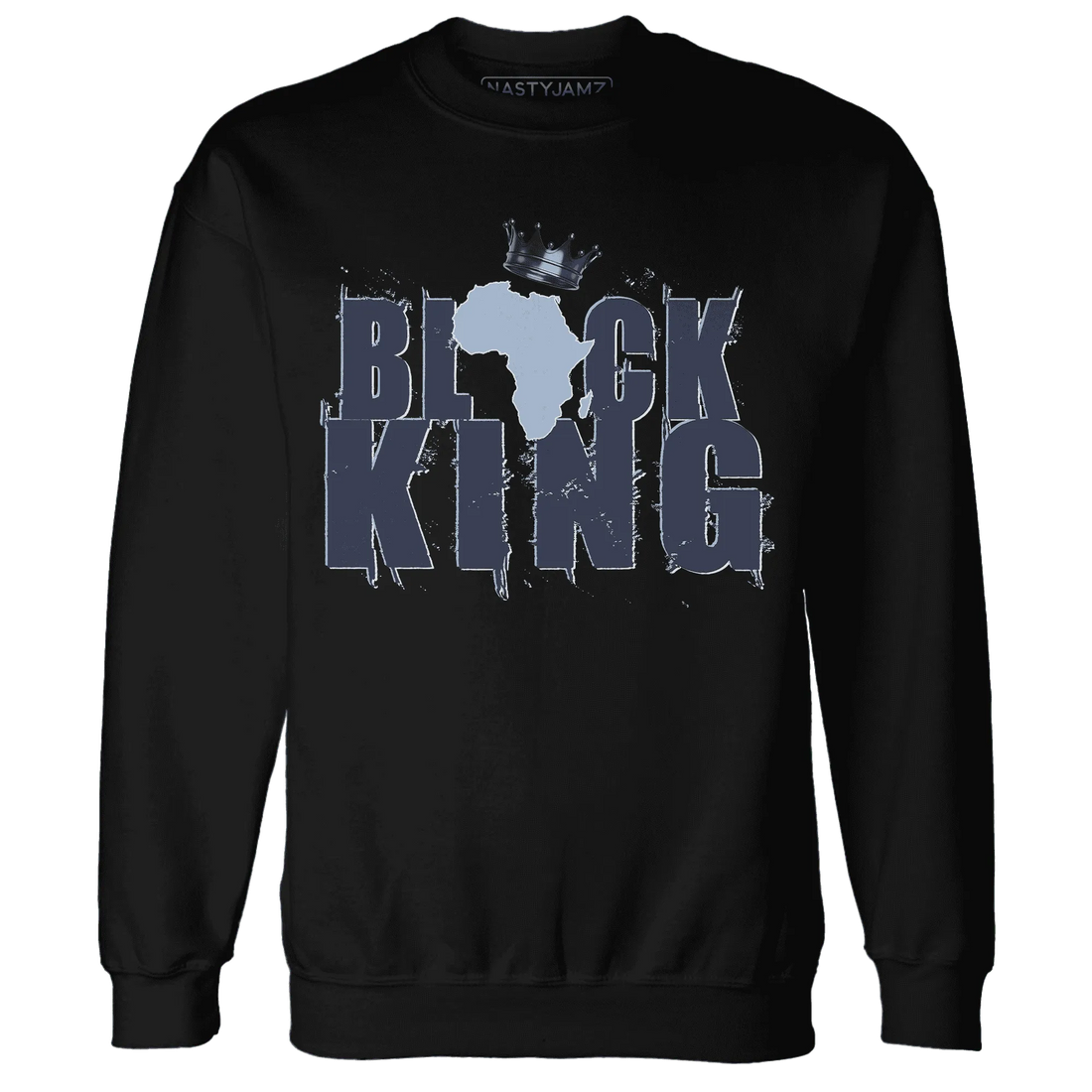 White-Navy-6s-Sweatshirt-Match-Black-King-Crown