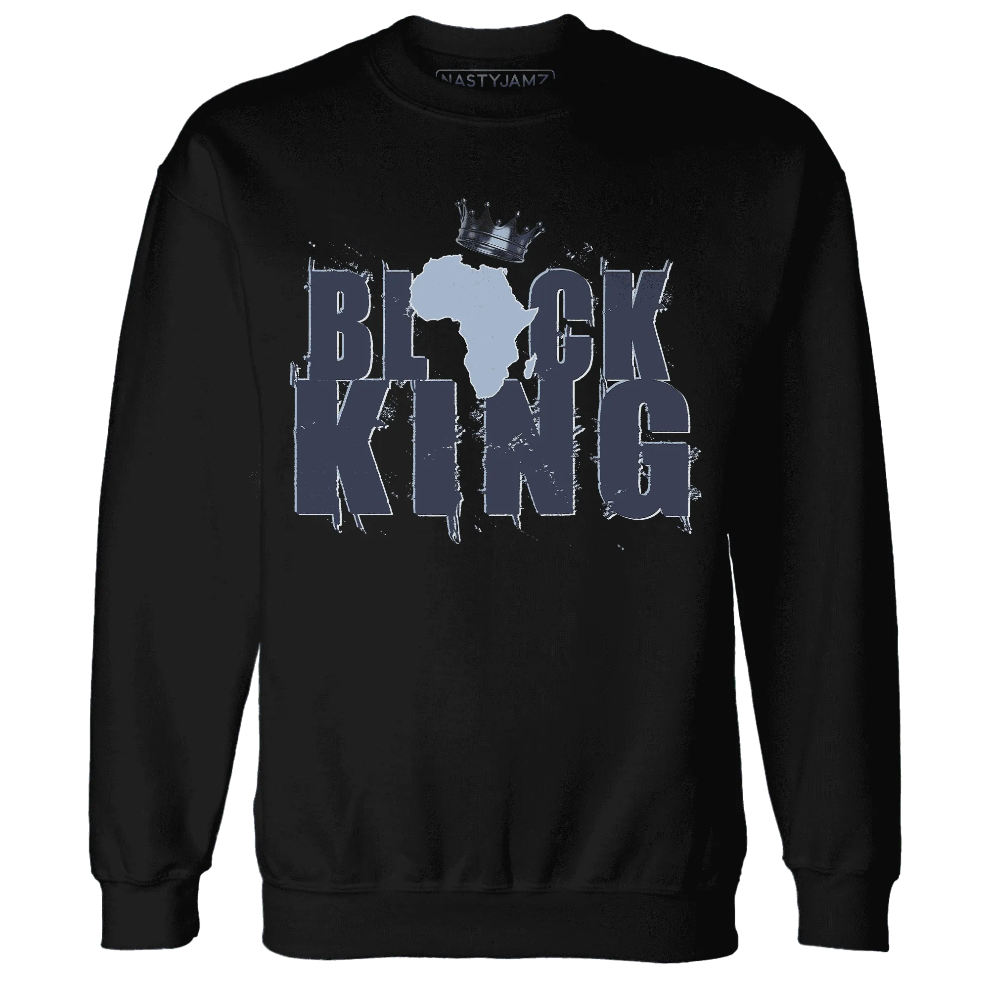 White-Navy-6s-Sweatshirt-Match-Black-King-Crown