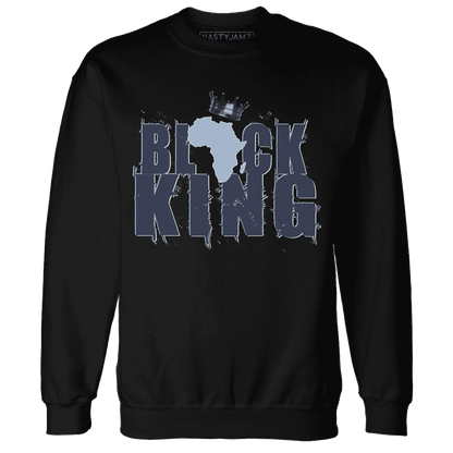 White-Navy-6s-Sweatshirt-Match-Black-King-Crown