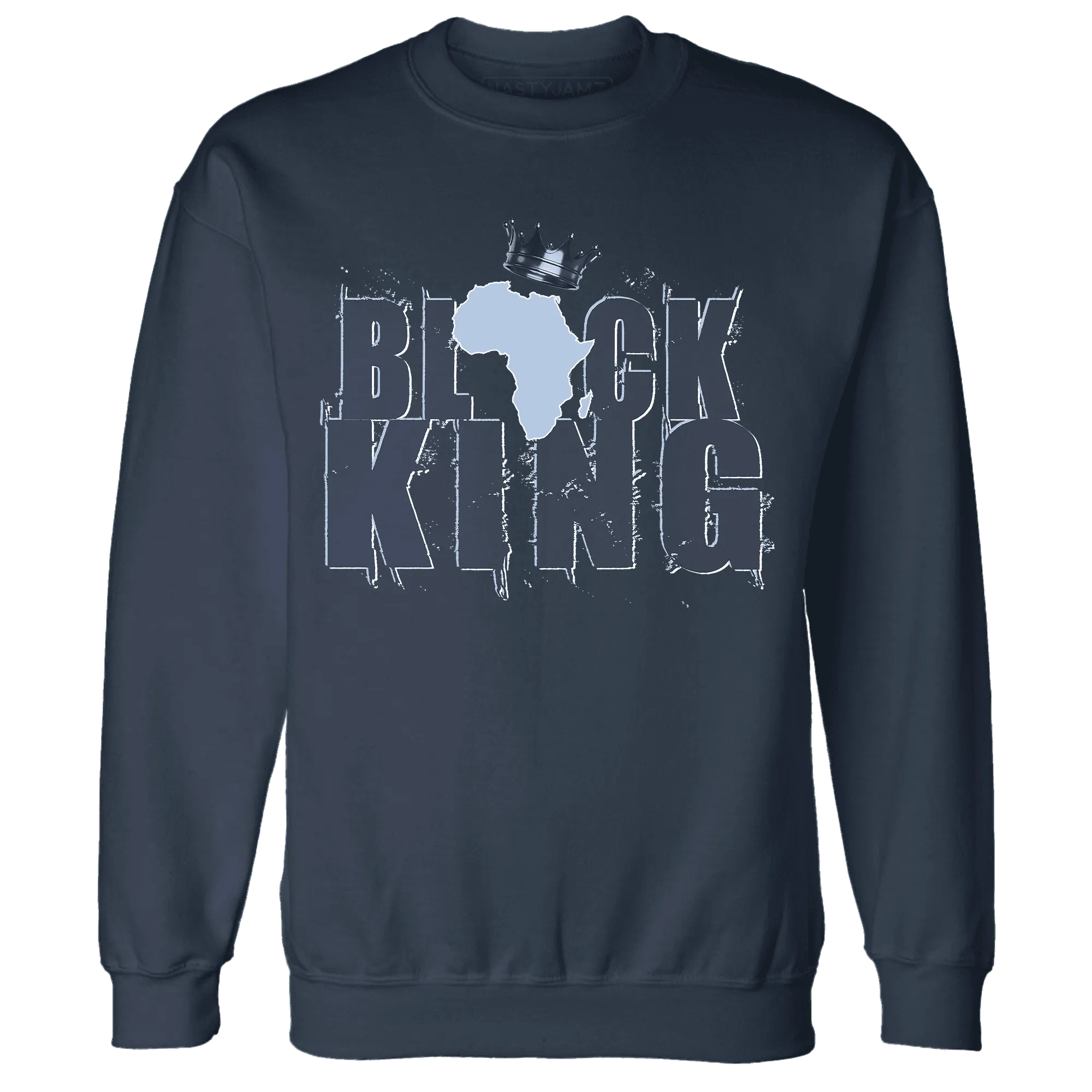 White-Navy-6s-Sweatshirt-Match-Black-King-Crown