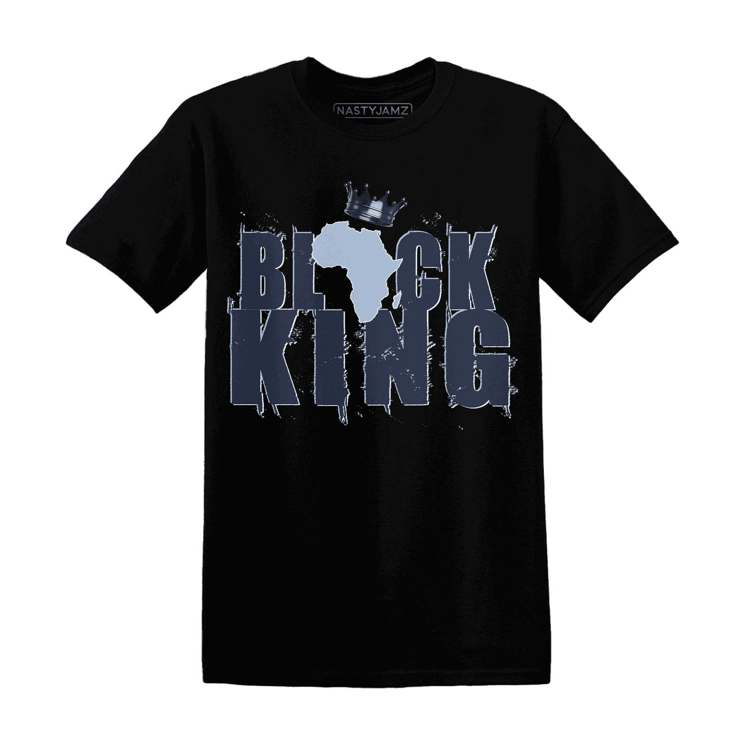 White-Navy-6s-T-Shirt-Match-Black-King-Crown