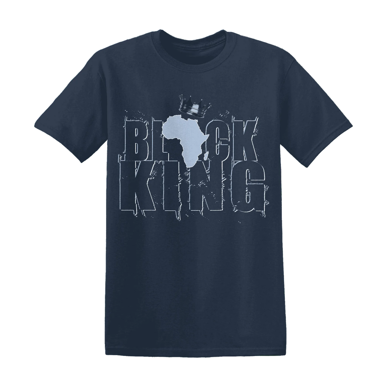 White-Navy-6s-T-Shirt-Match-Black-King-Crown