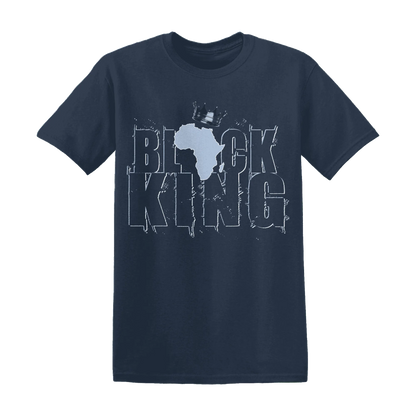 White-Navy-6s-T-Shirt-Match-Black-King-Crown