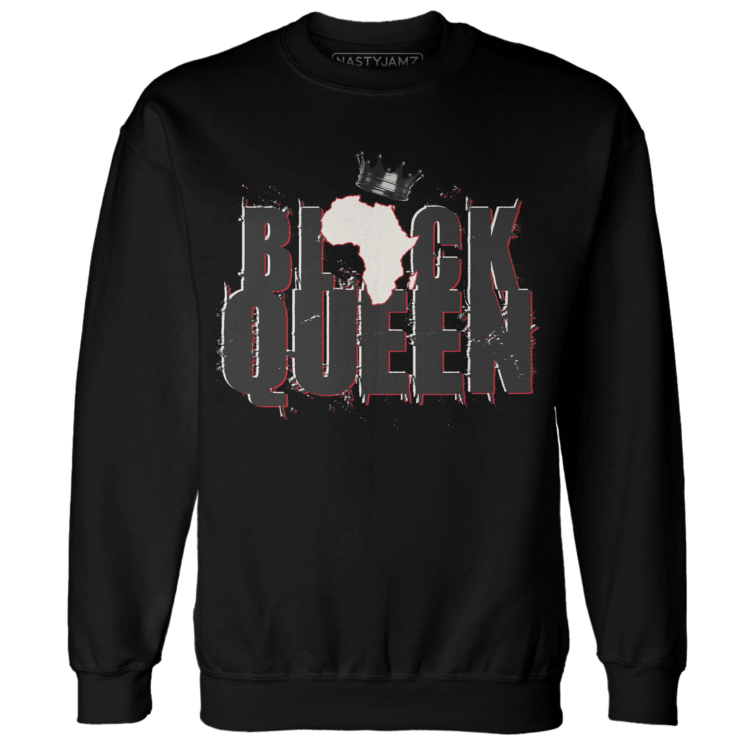 Jumman Jack University Red Sweatshirt Match Black King Crown - NastyJamz