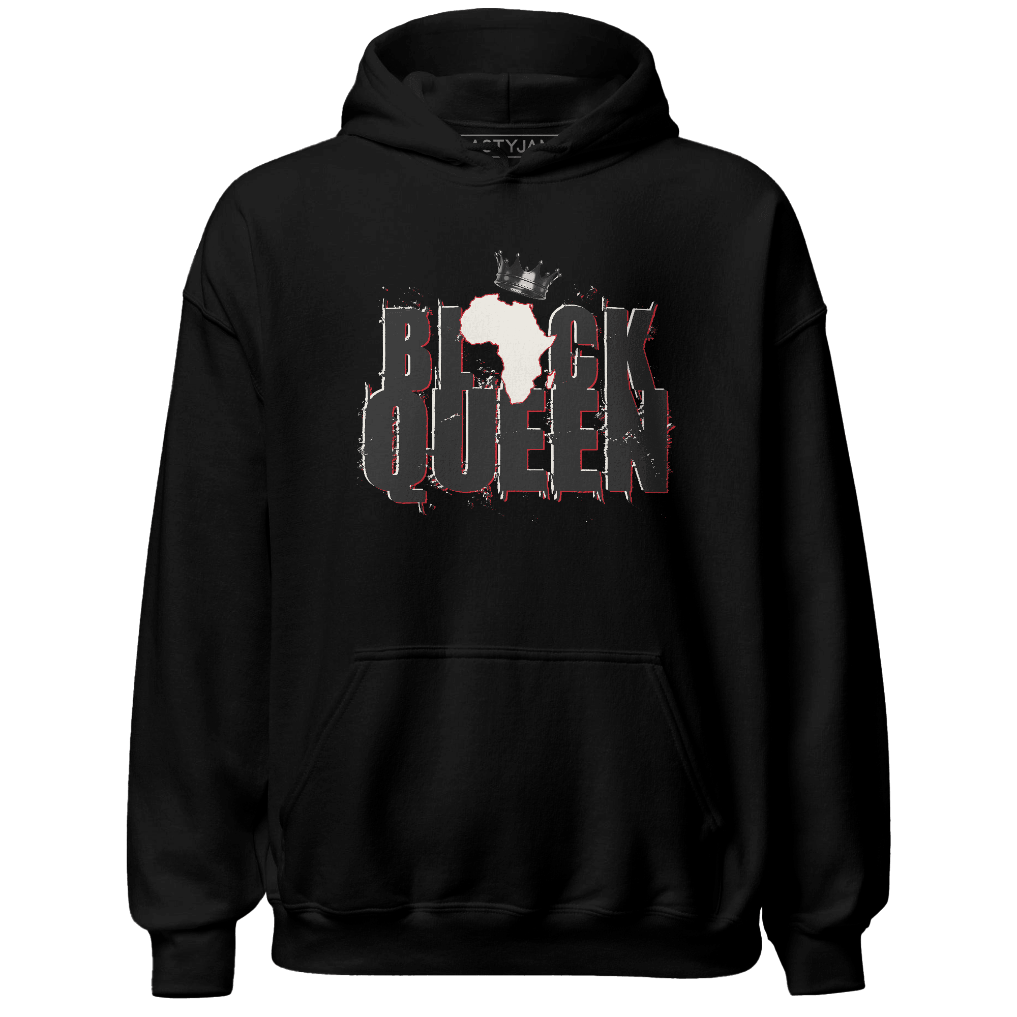 Jumman Jack University Red Hoodie Match Black King Crown - NastyJamz