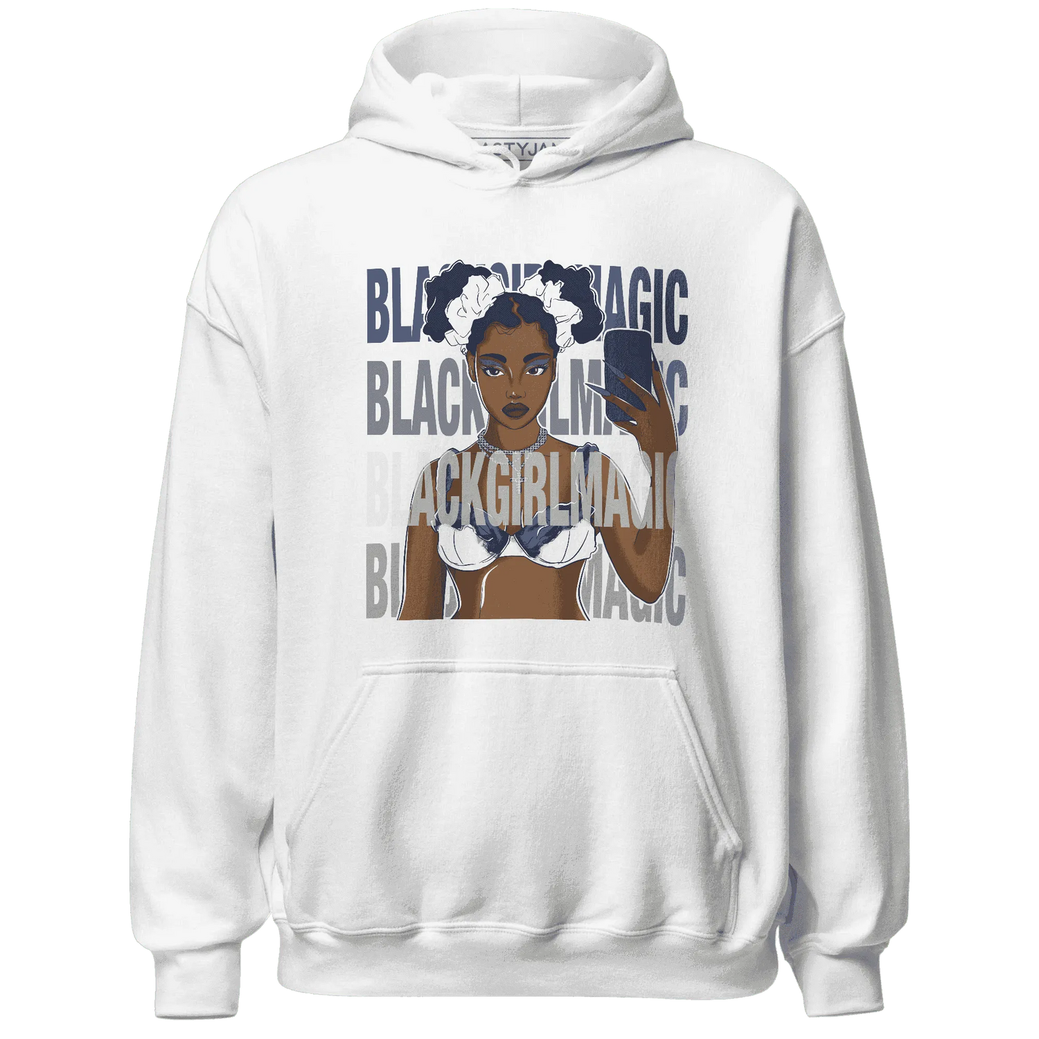 Low-Diffused-Blue-11s-Hoodie-Match-Black-Magic-Girl-Selfie
