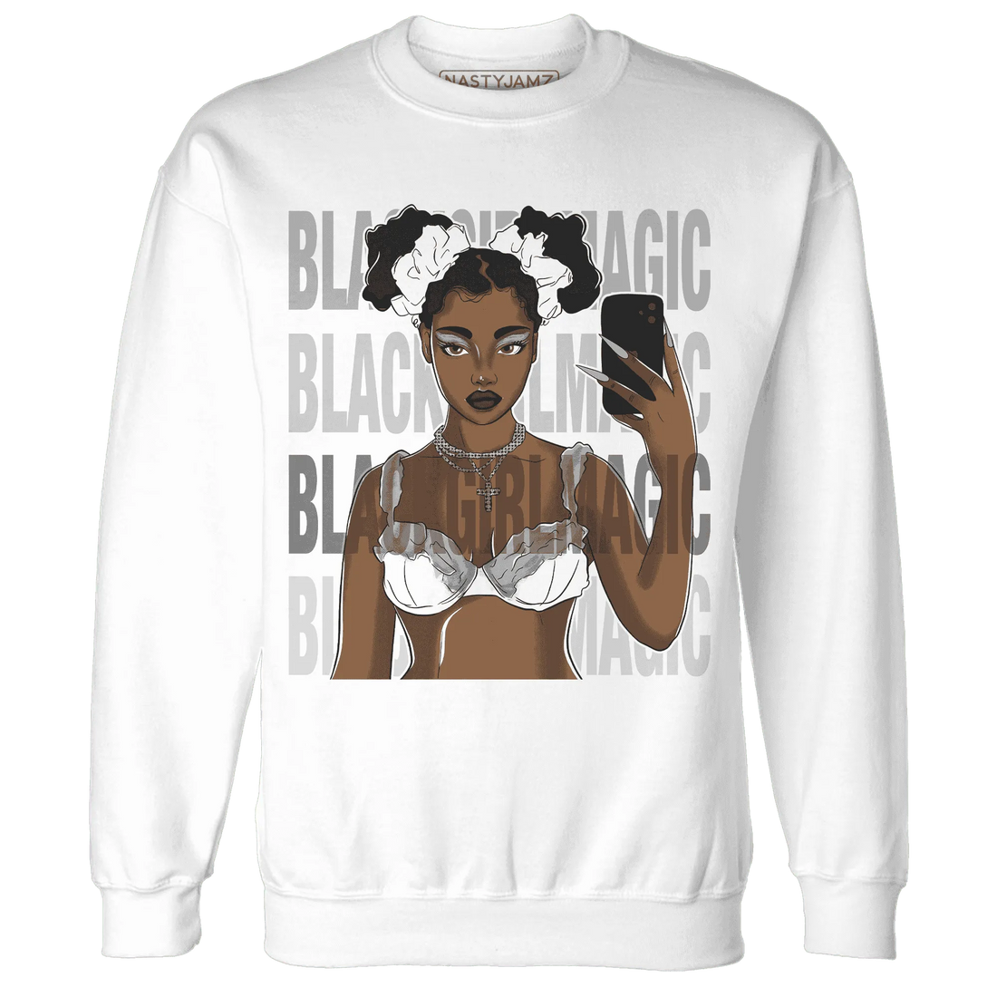 Wolf-Grey-1s-Sweatshirt-Match-Black-Magic-Girl-Selfie