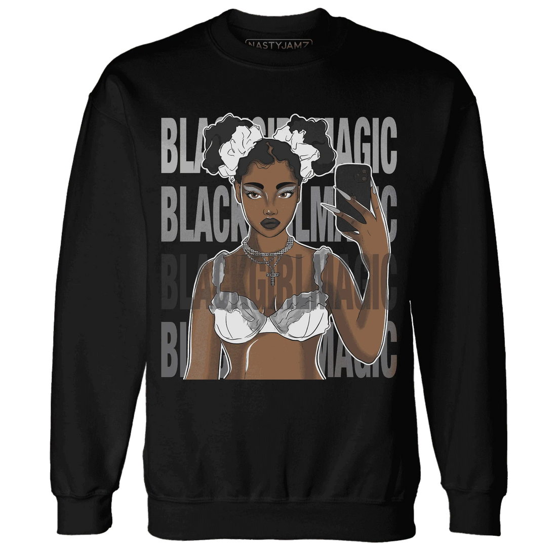 Wolf-Grey-1s-Sweatshirt-Match-Black-Magic-Girl-Selfie