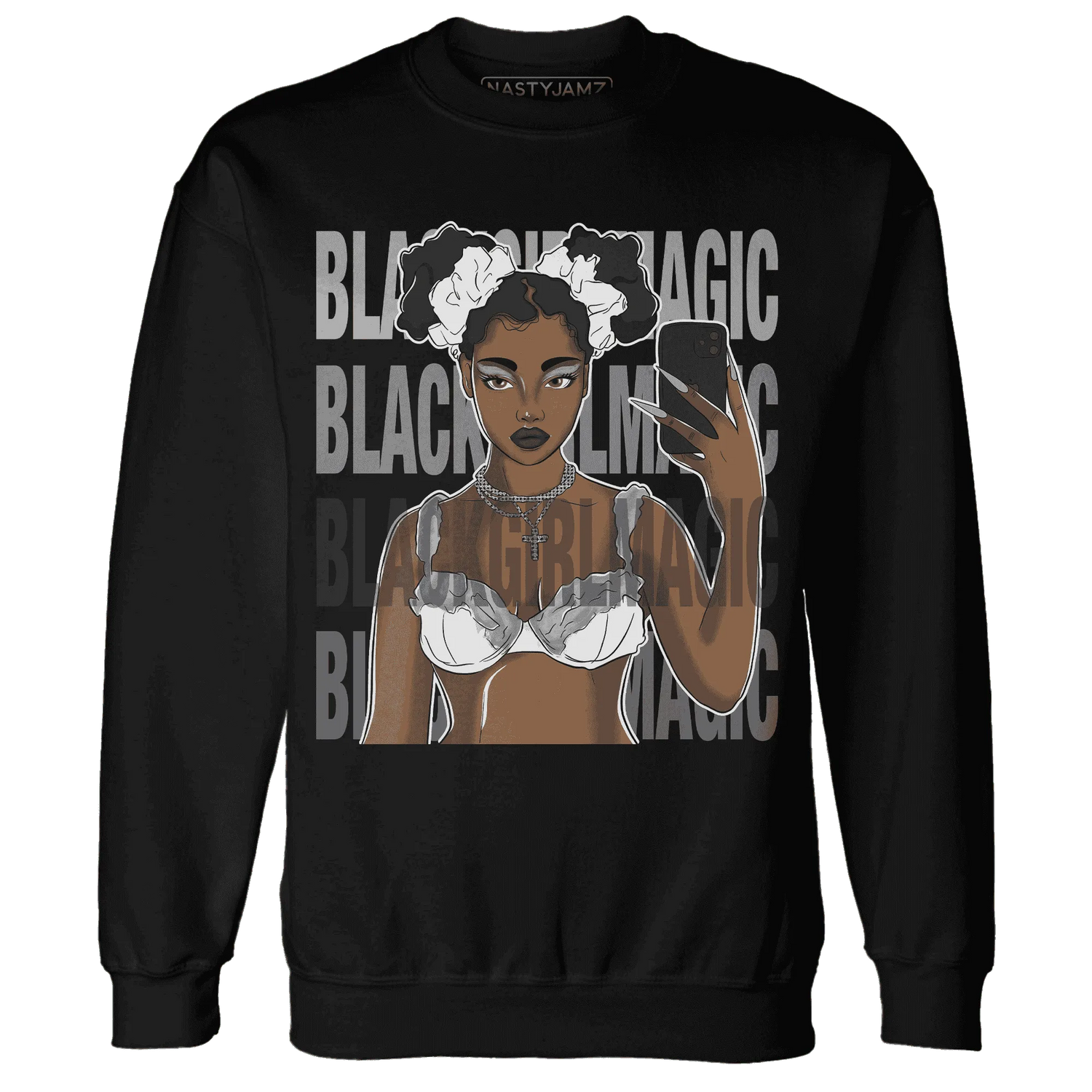 Wolf-Grey-1s-Sweatshirt-Match-Black-Magic-Girl-Selfie