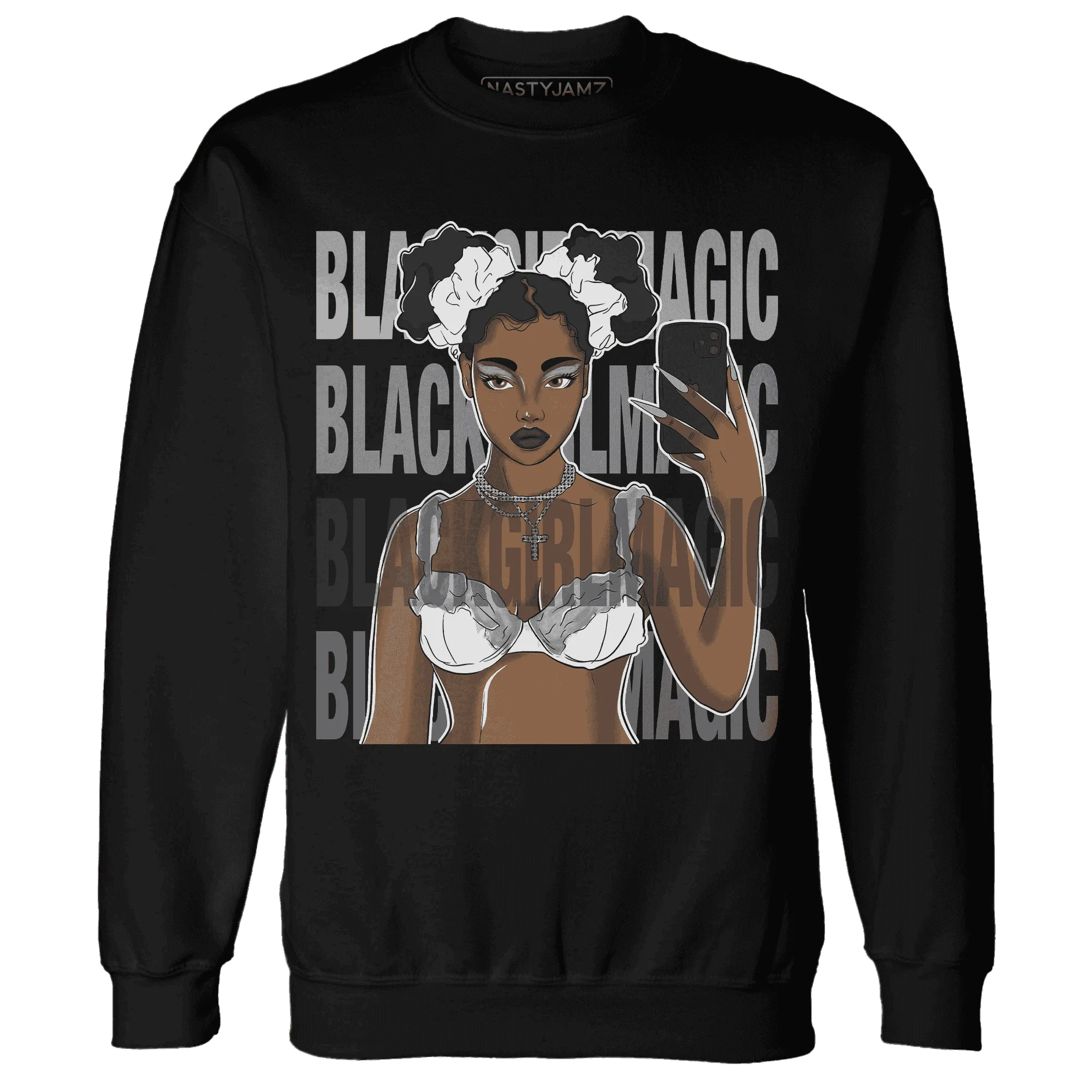 Wolf-Grey-1s-Sweatshirt-Match-Black-Magic-Girl-Selfie