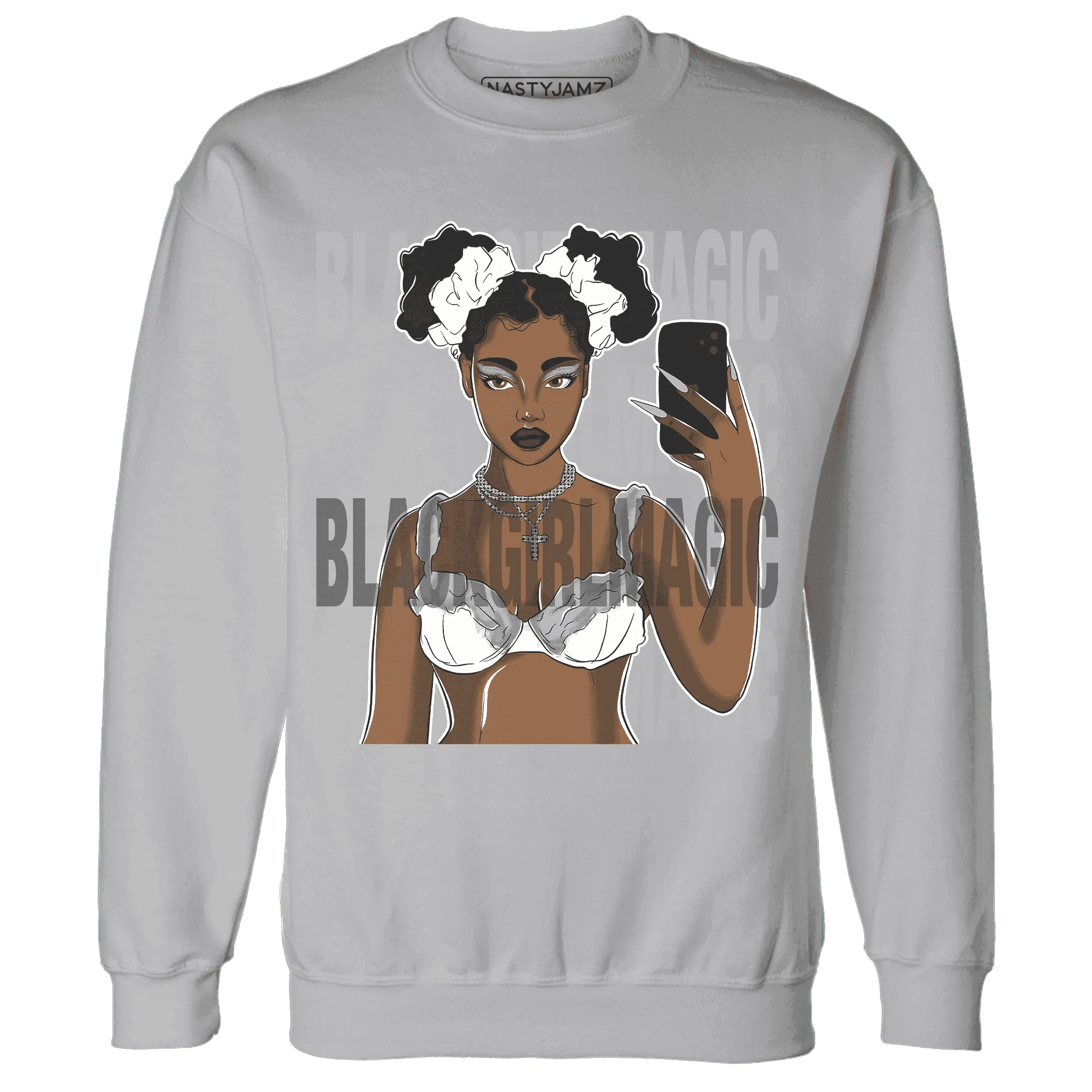 Wolf-Grey-1s-Sweatshirt-Match-Black-Magic-Girl-Selfie