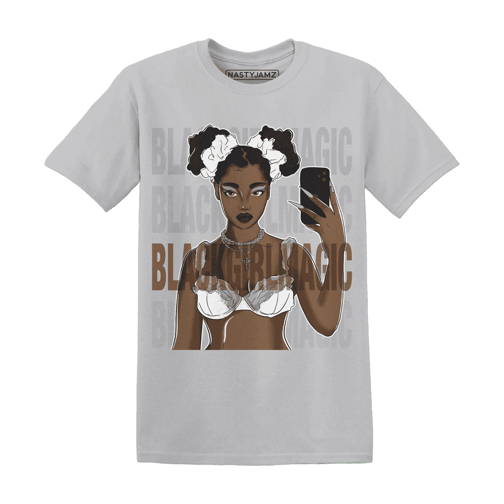 Wolf-Grey-1s-T-Shirt-Match-Black-Magic-Girl-Selfie