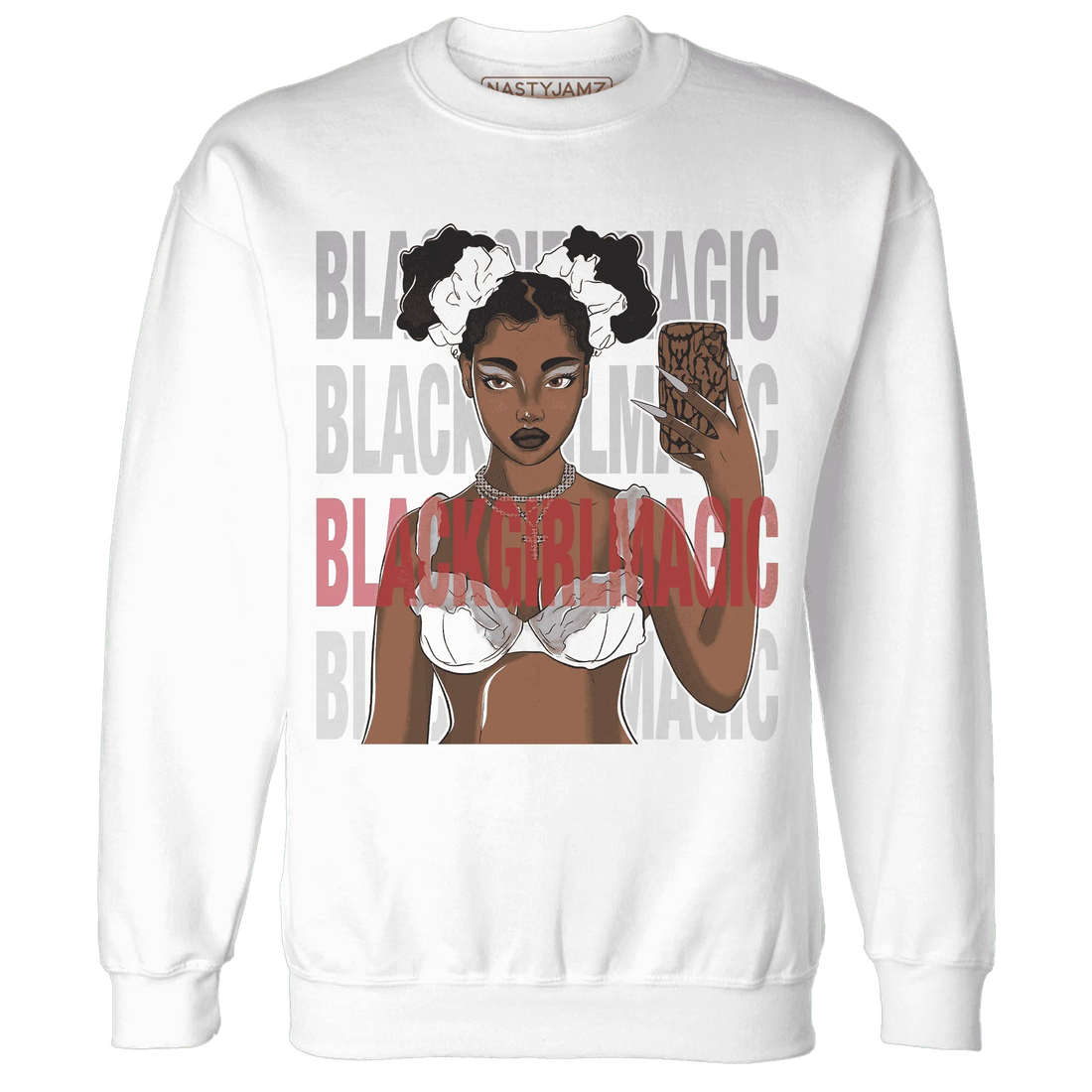 Cement-Grey-3s-Sweatshirt-Match-Black-Magic-Girl-Selfie