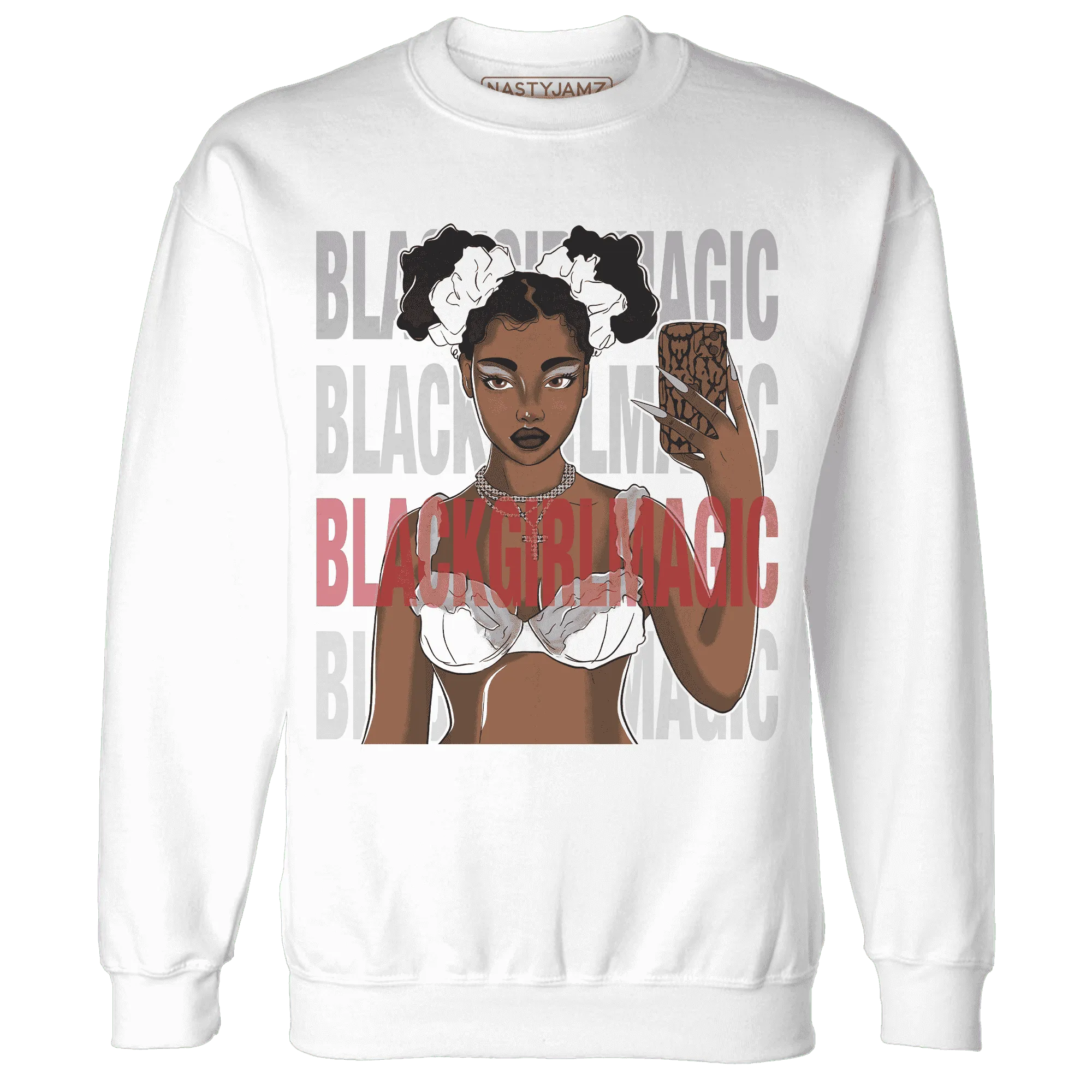Cement-Grey-3s-Sweatshirt-Match-Black-Magic-Girl-Selfie