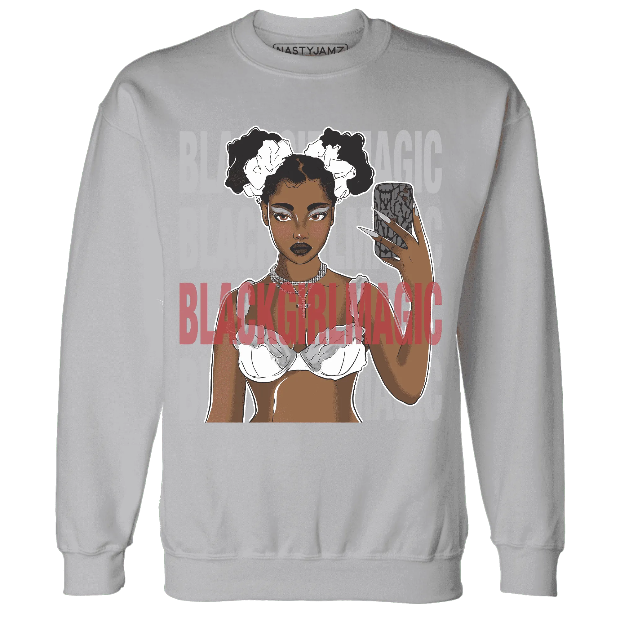 Cement-Grey-3s-Sweatshirt-Match-Black-Magic-Girl-Selfie