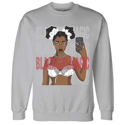 Cement-Grey-3s-Sweatshirt-Match-Black-Magic-Girl-Selfie