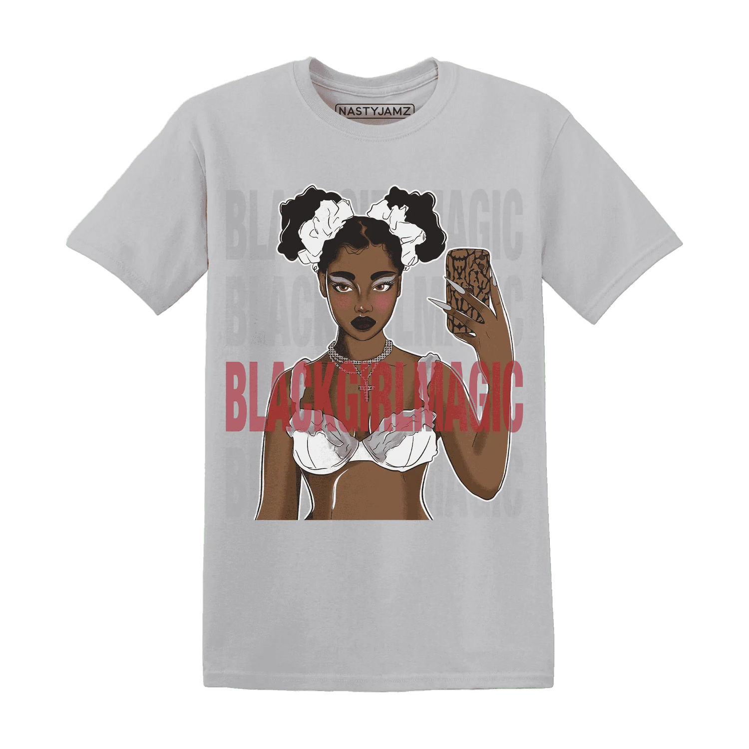 Cement-Grey-3s-T-Shirt-Match-Black-Magic-Girl-Selfie