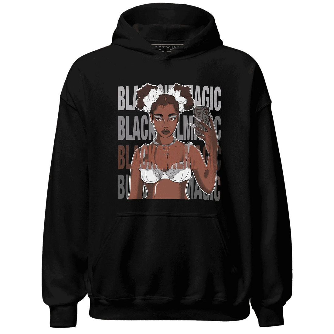 Cement-Grey-3s-Hoodie-Match-Black-Magic-Girl-Selfie