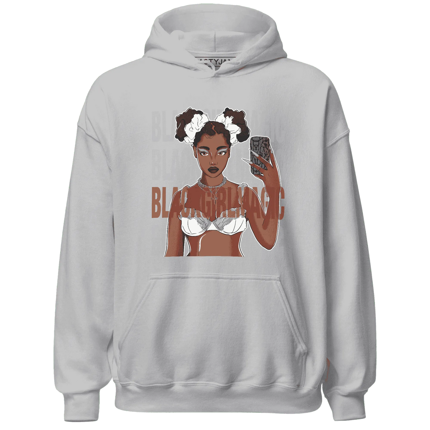 Cement-Grey-3s-Hoodie-Match-Black-Magic-Girl-Selfie