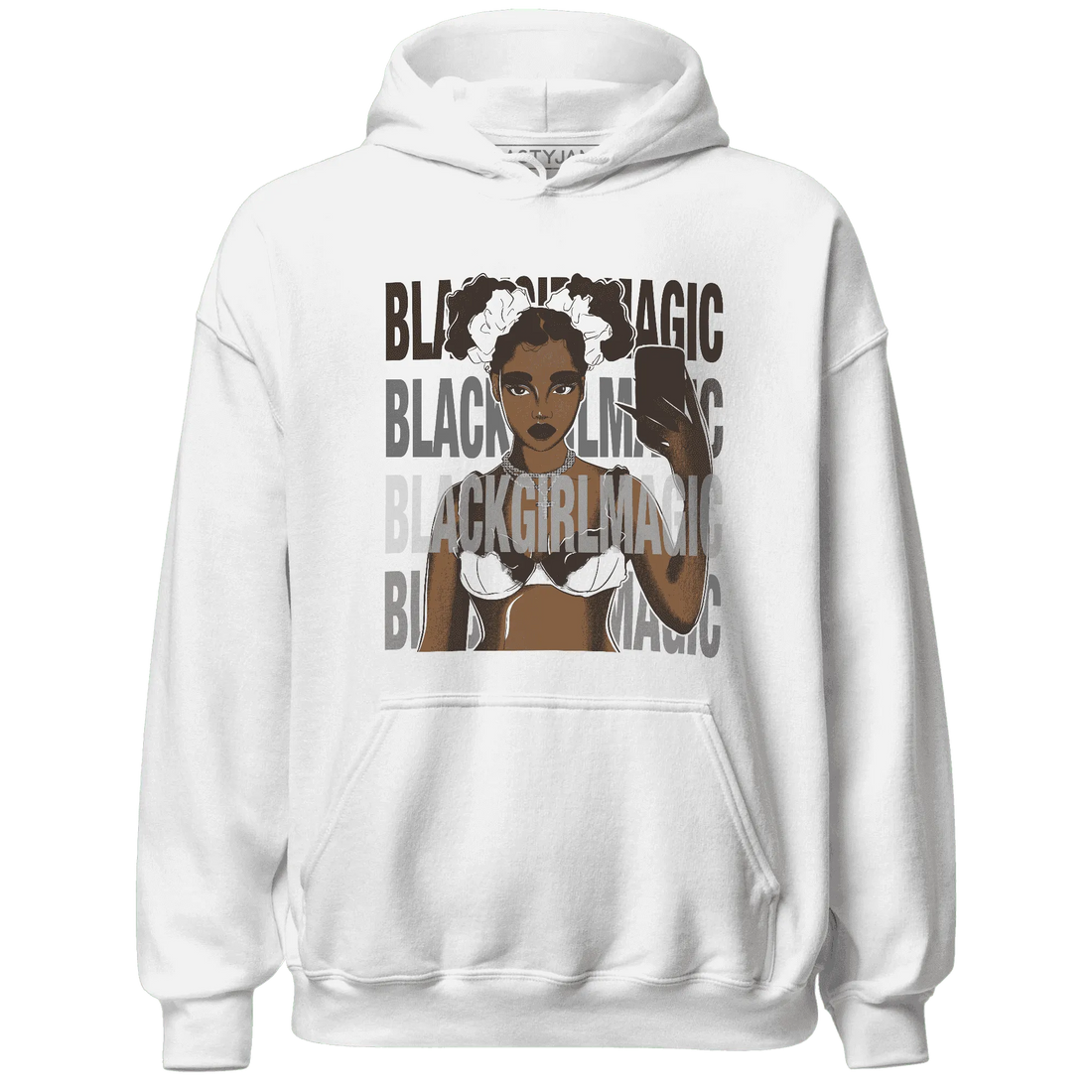 White-Thunder-4s-Hoodie-Match-Black-Magic-Girl-Selfie