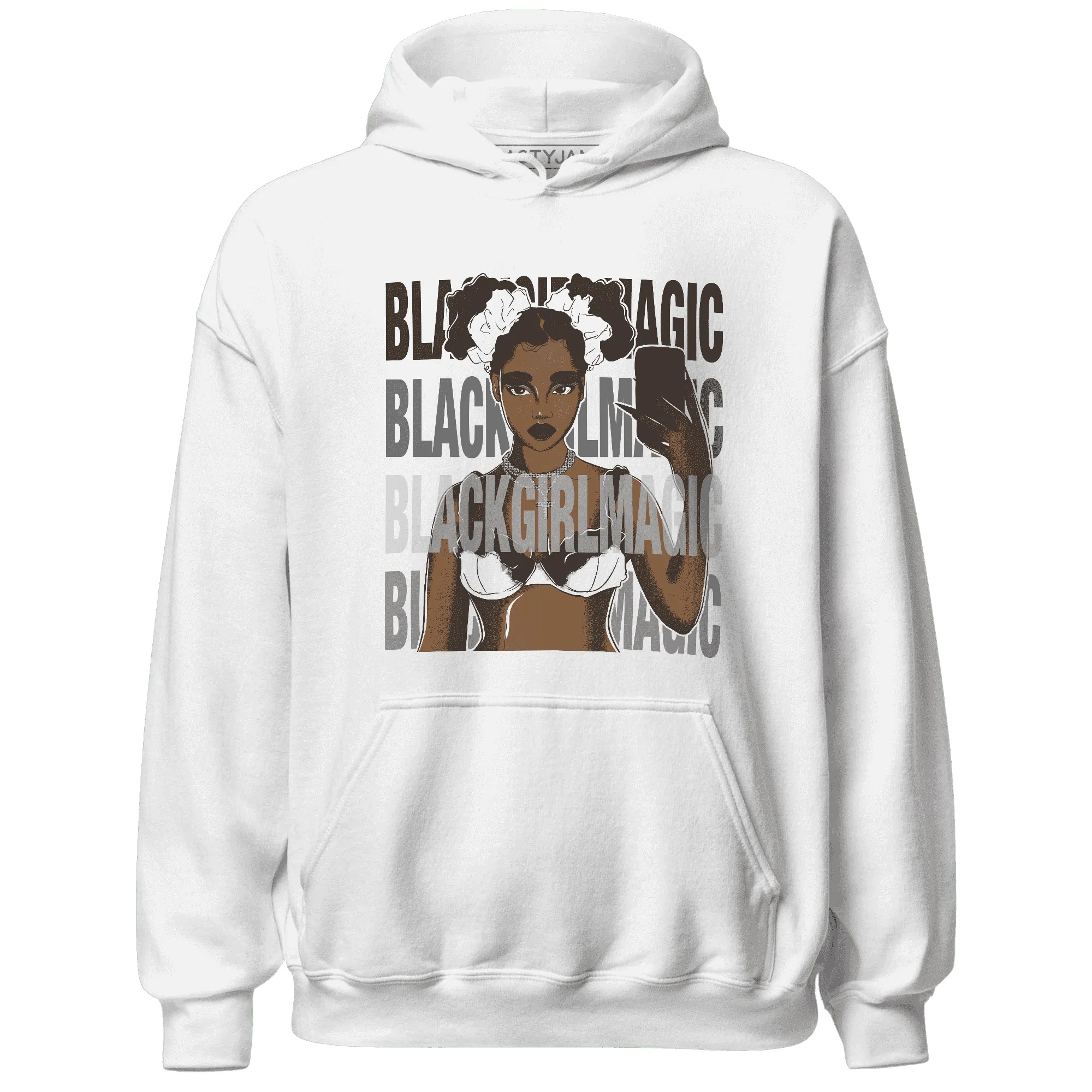 White-Thunder-4s-Hoodie-Match-Black-Magic-Girl-Selfie