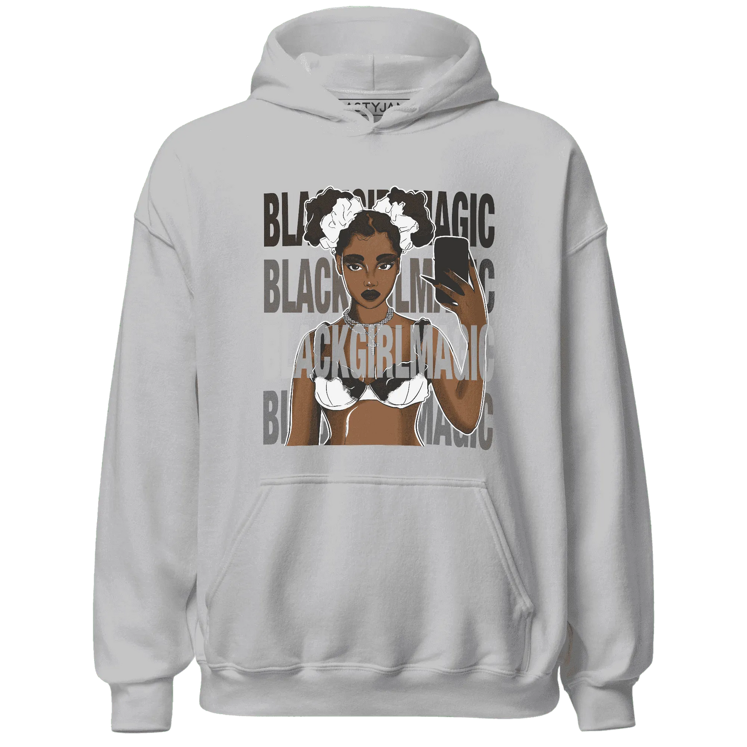 White-Thunder-4s-Hoodie-Match-Black-Magic-Girl-Selfie
