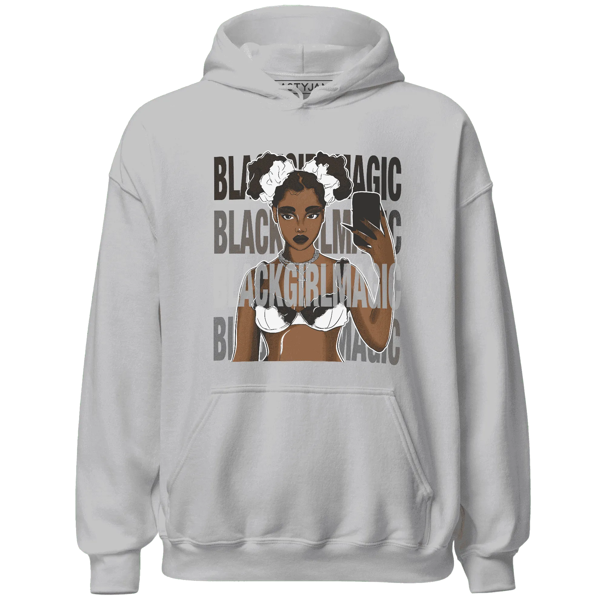 White-Thunder-4s-Hoodie-Match-Black-Magic-Girl-Selfie