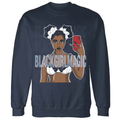White-Navy-6s-Sweatshirt-Match-Black-Magic-Girl-Selfie