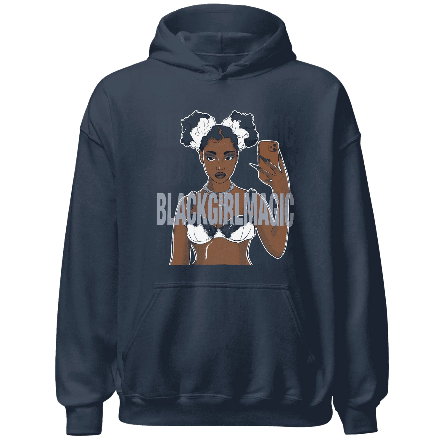 White-Navy-6s-Hoodie-Match-Black-Magic-Girl-Selfie