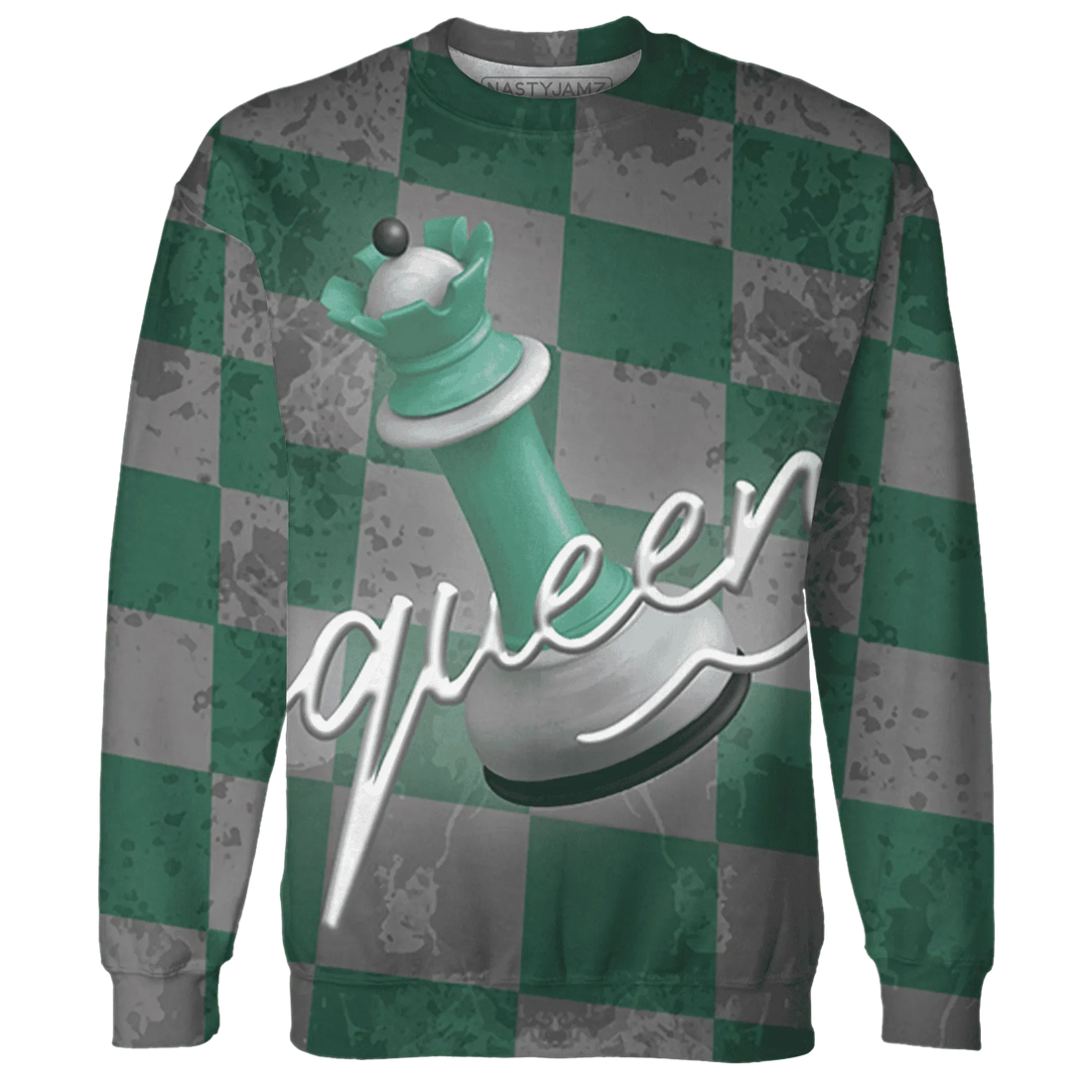 High-OG-Green-Glow-1s-Sweatshirt-Match-Black-Queen-3D